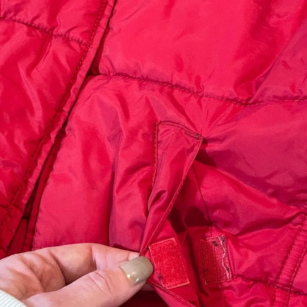 Tommy Jeans Red Puffer Vest M Nylon Womens Sleeveless Outerwear Vintage - Picture 6 of 11